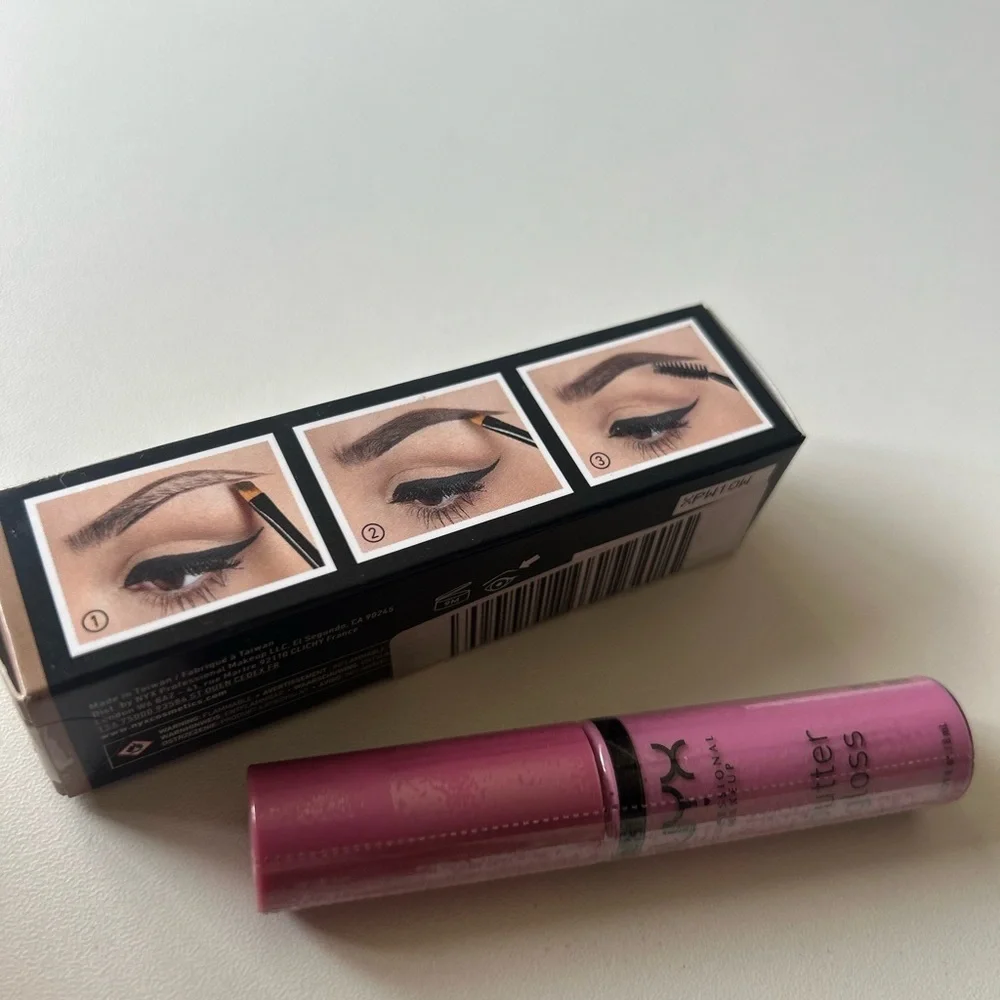 New NYX Butter Gloss in Pink and Eyebrow Gel